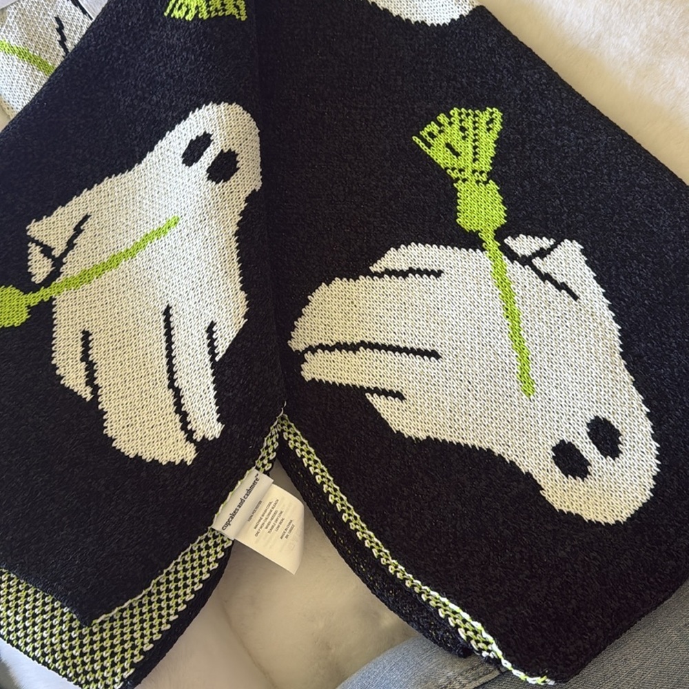 Cupcakes and Cashmere Ghosts and Broomsticks Halloween Throw Blanket - Picture 5 of 6